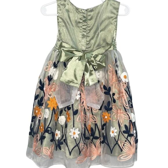 Taty by Tatyana Girl S (2/3) Dress Embroidered Floral Formal Special Occasion - Picture 5 of 8